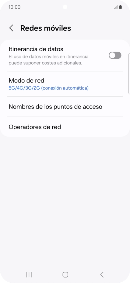 Pulsa Nombres de los puntos de acceso.