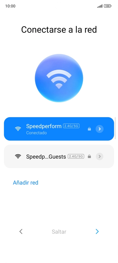 Pulsa la flecha hacia la derecha.