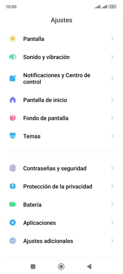 Pulsa Notificaciones y Centro de control.