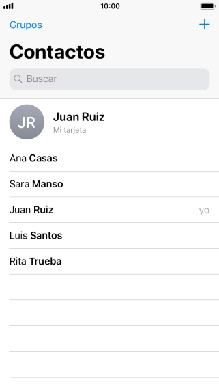 Pulsa el icono de nuevo contacto.