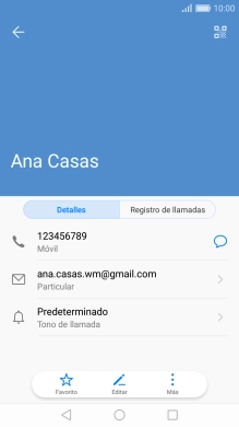 Pulsa el número de teléfono.