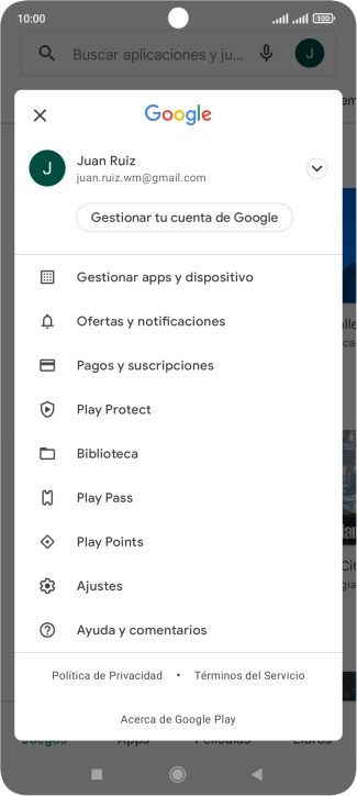 Pulsa Gestionar apps y dispositivo.