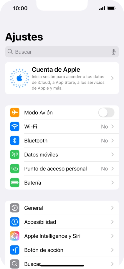 Pulsa Cuenta de Apple.