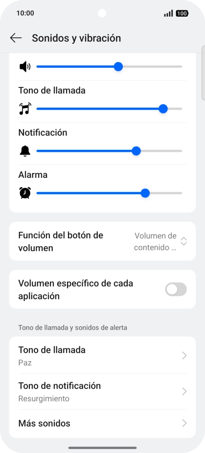 Pulsa Tono de llamada.