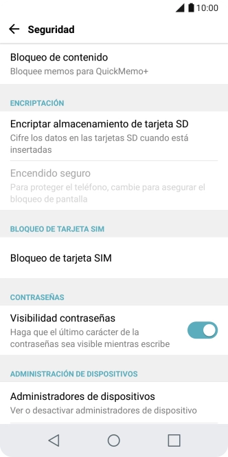 Pulsa Bloqueo de tarjeta SIM.