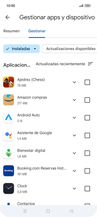 Pulsa la app deseada.