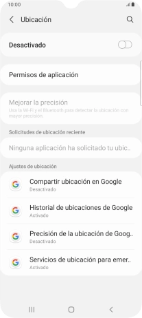 Pulsa el indicador para activar o desactivar la función.