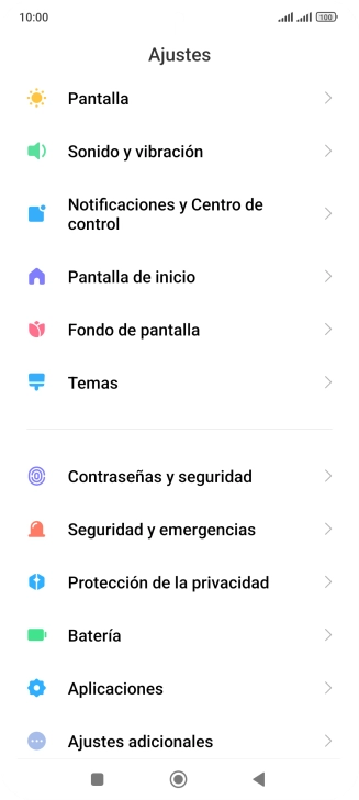 Pulsa Notificaciones y Centro de control.