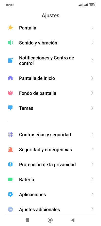 Pulsa Notificaciones y Centro de control.