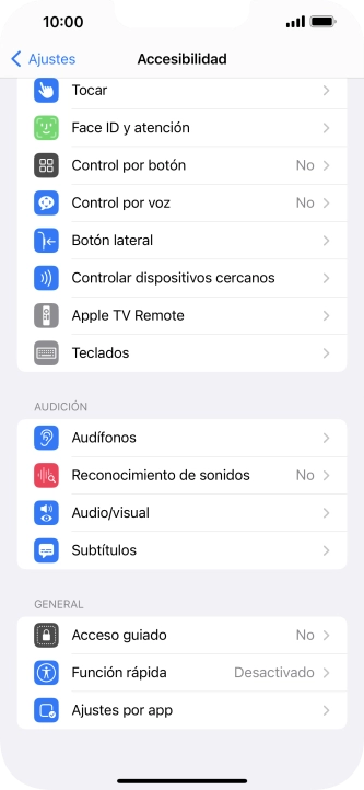 Pulsa una categoría bajo 