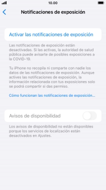 Pulsa Activar las notificaciones de exposición.