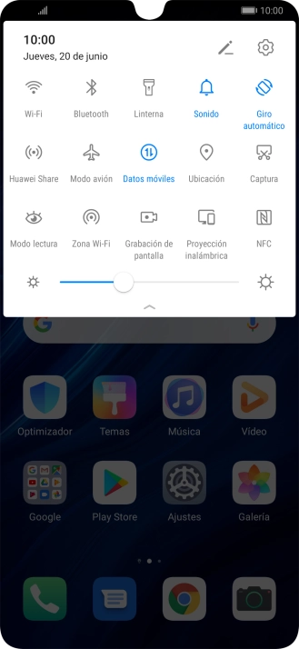 Pulsa Sonido las veces que sean necesarias para activar o desactivar el modo silencioso.