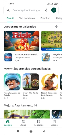 Pulsa en el campo de búsqueda.