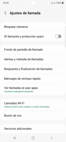 Pulsa Servicios adicionales.