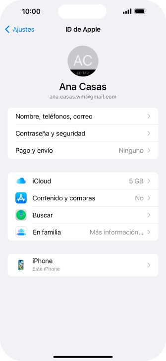 Desliza el dedo hacia arriba desde la parte inferior de la pantalla para terminar y volver a la pantalla de inicio.