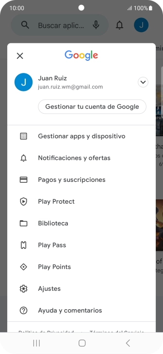 Pulsa Gestionar apps y dispositivo.