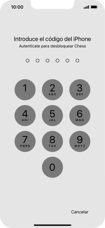 Utiliza el código de seguridad que has creado. La app ya no está bloqueada.