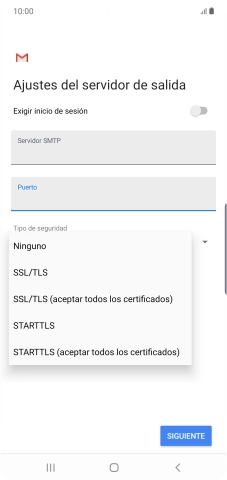 Pulsa Ninguno para desactivar la función.