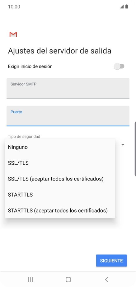 Pulsa Ninguno para desactivar la función.