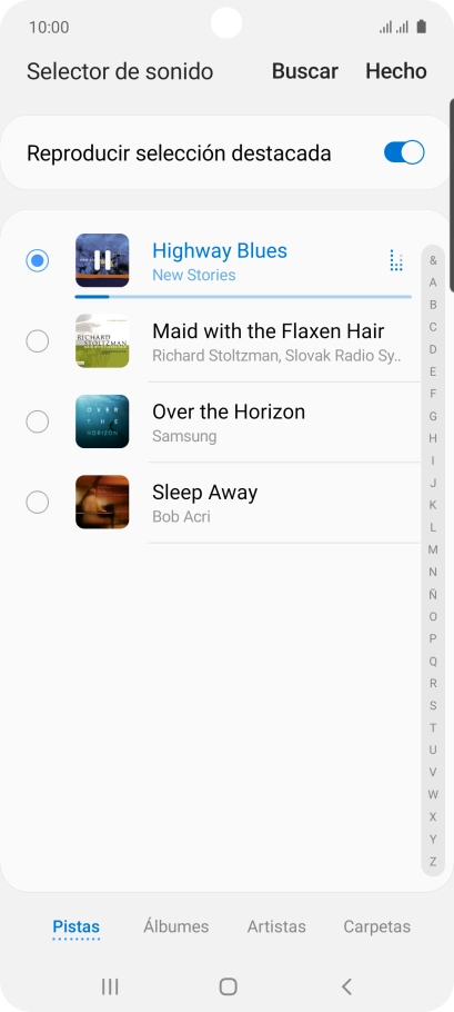 Al encontrar un timbre de llamada de tu gusto, pulsa Hecho.