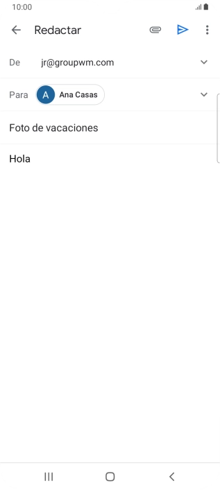 Pulsa el icono de anexos.