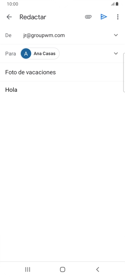 Pulsa el icono de anexos.
