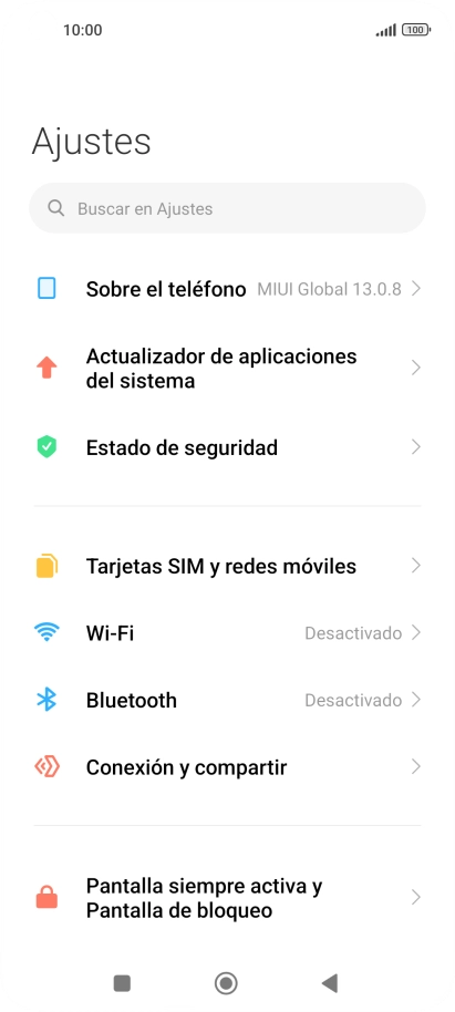 Pulsa Conexión y compartir.