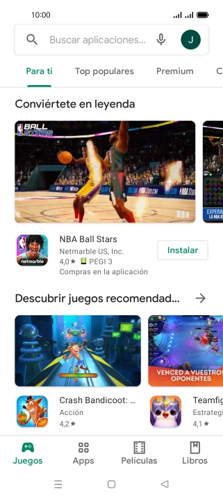 Pulsa el icono de perfil.