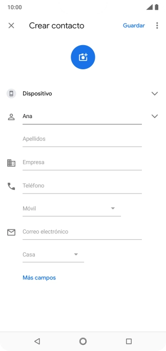 Pulsa Apellidos e introduce el apellido.