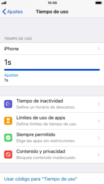 Pulsa Tiempo de inactivadad.