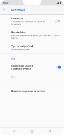 Pulsa Nombres de puntos de acceso.