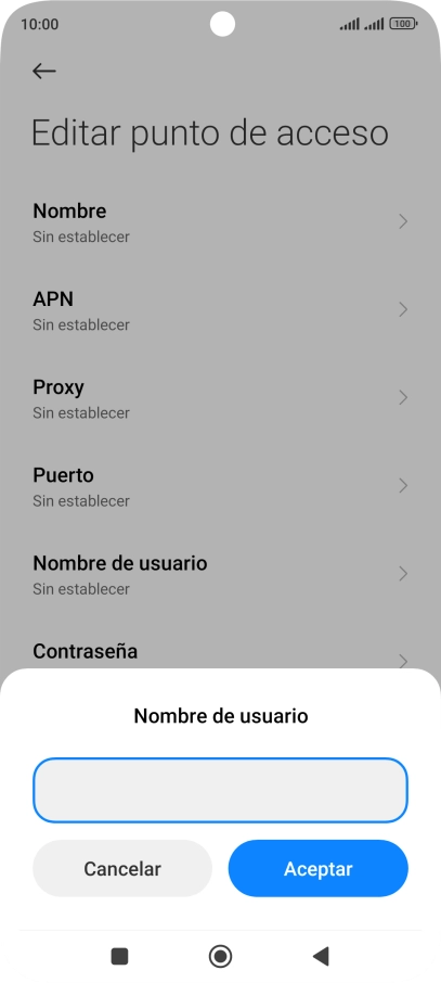 Introduce wap@wap y pulsa Aceptar.