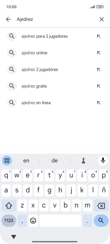 Introduce el nombre del tema o de la app y pulsa el icono de búsqueda.