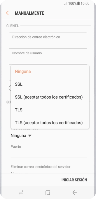 Pulsa Ninguna para desactivar la función.