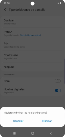 Pulsa Eliminar.