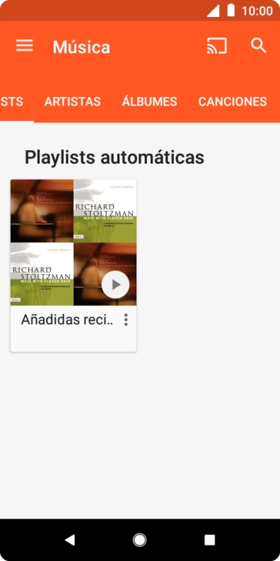 Pulsa una categoría y desplázate al archivo de música deseado. Pulsa una categoría y desplázate al archivo de música deseado.