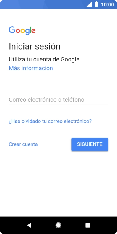Si no tienes una cuenta de Google, pulsa Crear cuenta y sigue las indicaciones de la pantalla para ver cómo crear una cuenta nueva. Si no tienes una cuenta de Google, pulsa Crear cuenta y sigue las indicaciones de la pantalla para ver cómo crear una cuenta nueva.