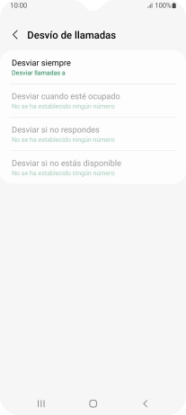 Pulsa el tipo de desvío deseado.