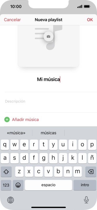 Pulsa Añadir música.