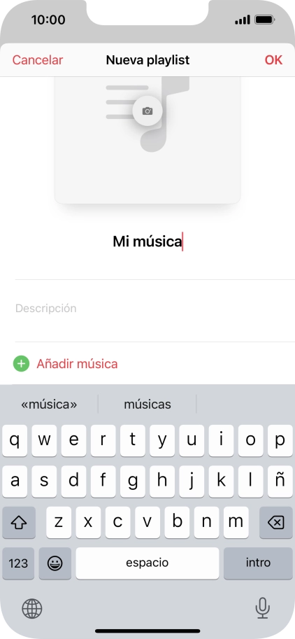 Pulsa Añadir música.