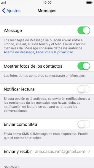 Pulsa el indicador junto a 