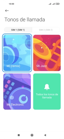 Pulsa la tarjeta SIM deseada.