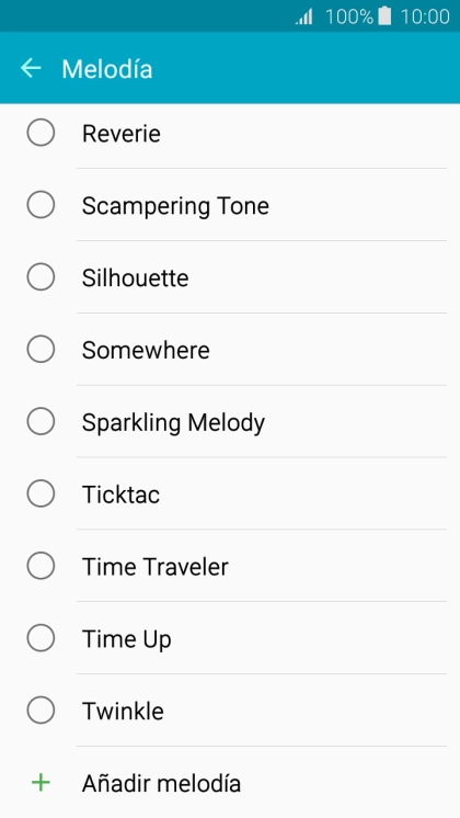 Pulsa Añadir melodía.