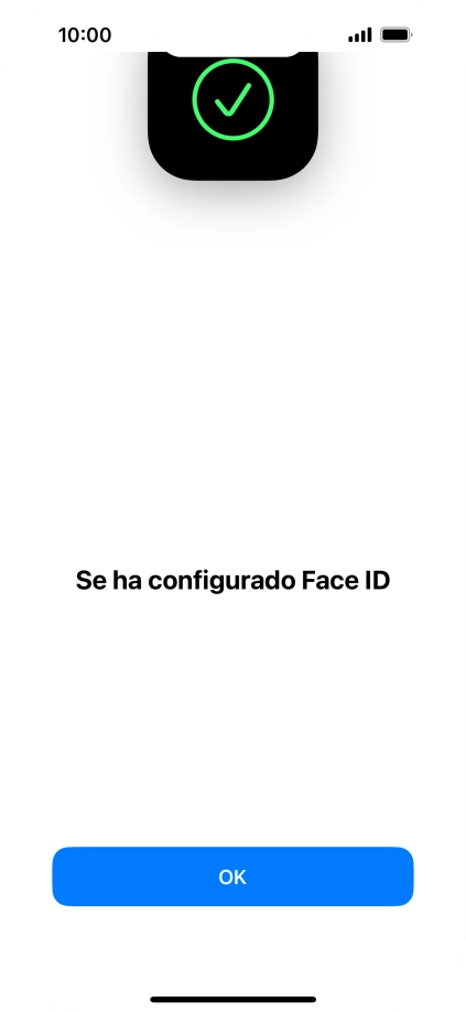 Pulsa OK. Si no has añadido anteriormente un código de seguridad, tendrás que introducir un código de libre elección dos veces consecutivas.