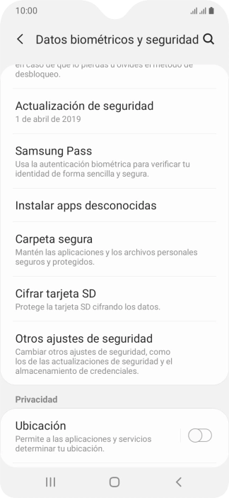 Pulsa Ubicación.