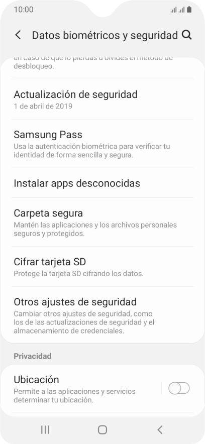 Pulsa Ubicación.