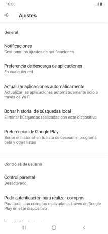 Pulsa Actualizar aplicaciones automáticamente.