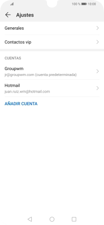 Pulsa la cuenta de correo electrónico deseada.