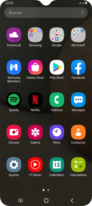 Pulsa Galería y desplázate a la carpeta deseada.