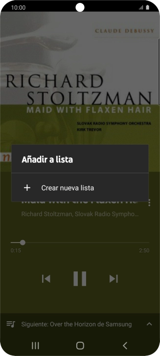 Pulsa Crear nueva lista.